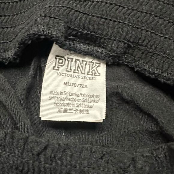 PINK VICTORIA’S SECRET Women’s Black Flowy Lounge Shorts Size Medium - Picture 2 of 5